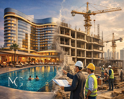 مراحل ساخت هتل درخاورمیانه